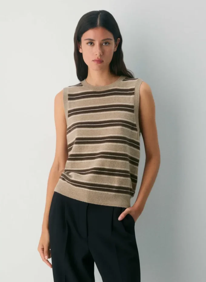 Bare Cashmere Crew Sweater Vest
