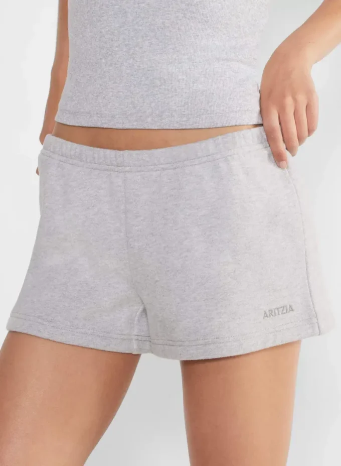 Bequeme Sweatfleece-Boyfriend-Shorts mit niedriger Leibhöhe