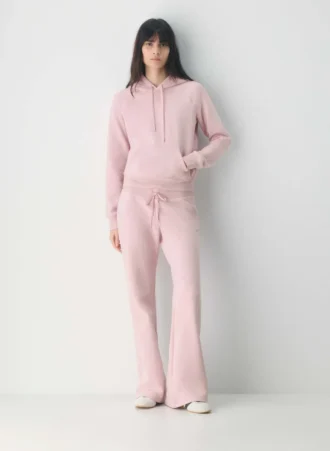 Bequeme Sweatfleece-Hose mit weitem Bein