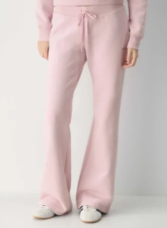 Bequeme Sweatfleece-Hose mit weitem Bein