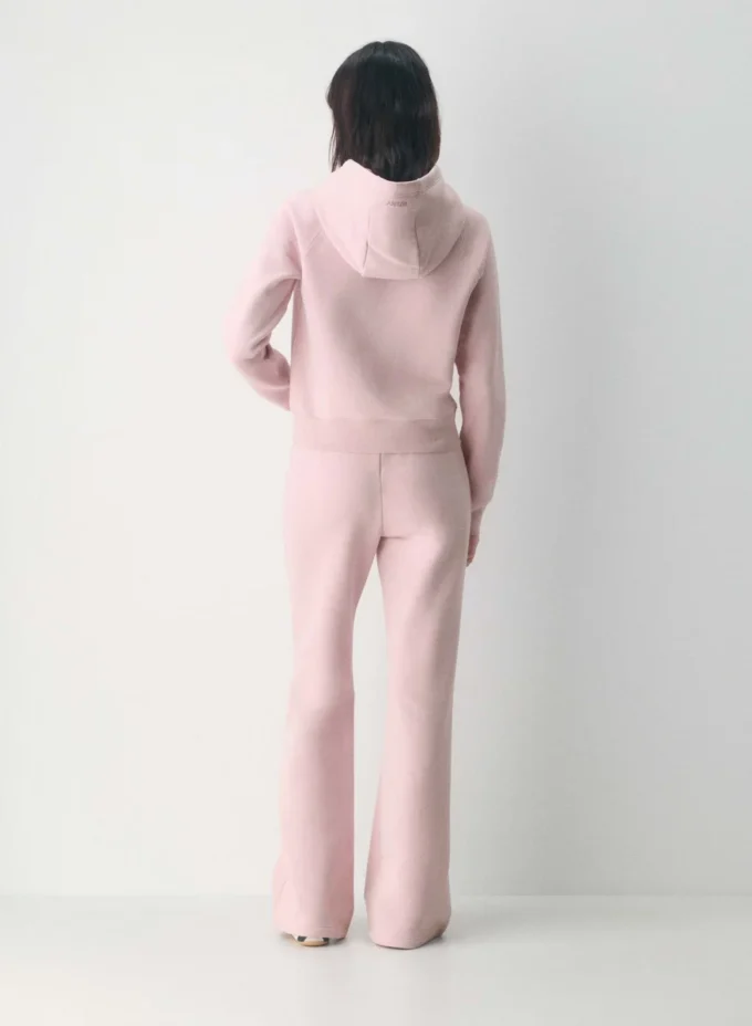Bequeme Sweatfleece-Hose mit weitem Bein Bequeme Sweatfleece-Hose mit weitem Bein