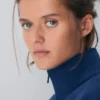 Bequemer Sweatfleece-Boyfriend-Crop mit 1/2-Reißverschluss