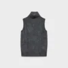 Brushed Cashmere Relaxed Turtleneck Tank
