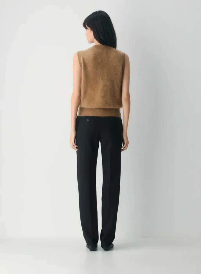 Brushed Cashmere Ärmellose Strickjacke Brushed Cashmere Ärmellose Strickjacke