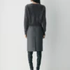 Brushed Cashmere Shrunken V-neck Sweater