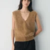 Brushed Cashmere Sweater Vest