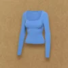 BUTTER Essential Langarmshirt mit quadratischem Ausschnitt BUTTER Essential Langarmshirt mit quadratischem Ausschnitt