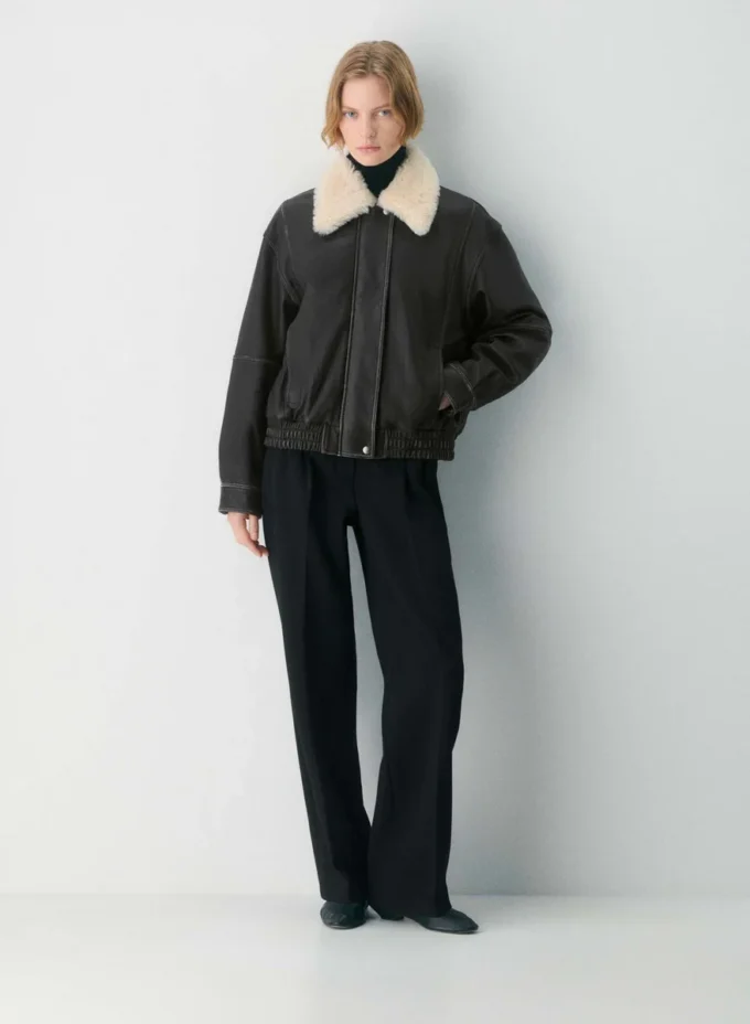 Calle Leder-Fliegerjacke Calle Leder-Fliegerjacke