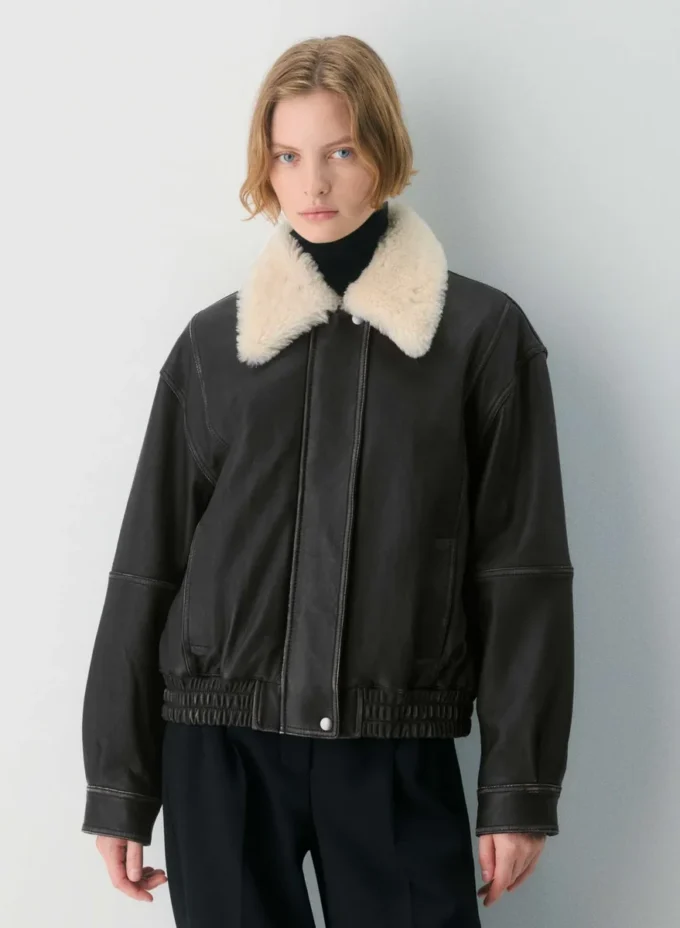 Calle Leder-Fliegerjacke Calle Leder-Fliegerjacke