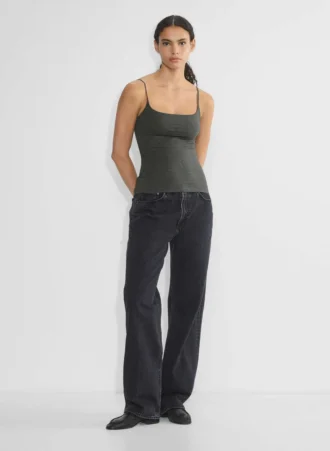 Casual Contour Squareneck Cami Hip Tank
