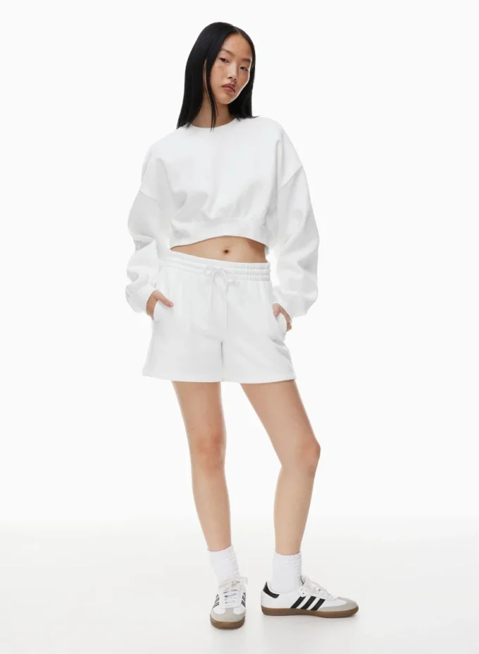 Cozy Sweatfleece Boyfriend Mid-Thigh Short Cozy Sweatfleece Boyfriend Mid-Thigh Short