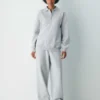 Cozy Sweatfleece Boyfriend-Polo-Sweatshirt