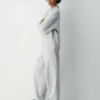 Cozy Sweatfleece Boyfriend-Polo-Sweatshirt