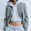 Cozy Sweatfleece Perfect Crop Hoodie