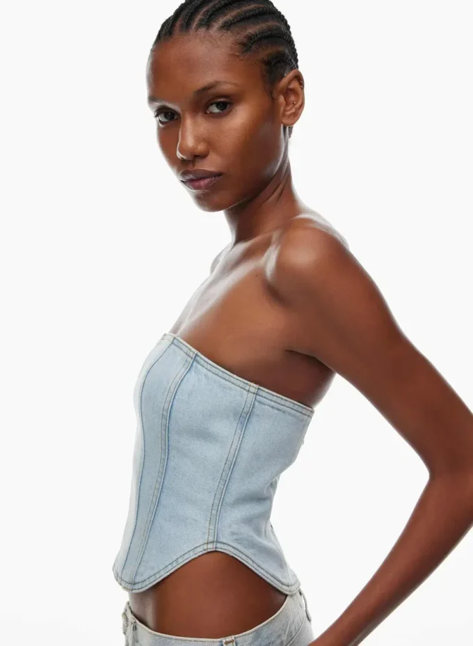 Denim Forum Die 90er Jahre Debbie Denim Bustier Denim Forum Die 90er Jahre Debbie Denim Bustier