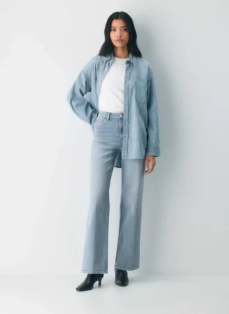 Denim Forum Die 90er Jahre Snatched Hi-rise Wide Jean