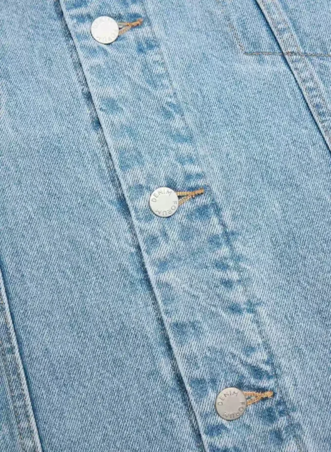 Denim Forum Die 90er Vintage Sherpa-Jeansjacke Denim Forum Die 90er Vintage Sherpa-Jeansjacke