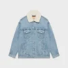 Denim Forum Die 90er Vintage Sherpa-Jeansjacke Denim Forum Die 90er Vintage Sherpa-Jeansjacke