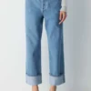 Denim Forum Die Vintage Lo-Rise Cuffed Jeans im Stil der 90er Jahre Denim Forum Die Vintage Lo-Rise Cuffed Jeans im Stil der 90er Jahre