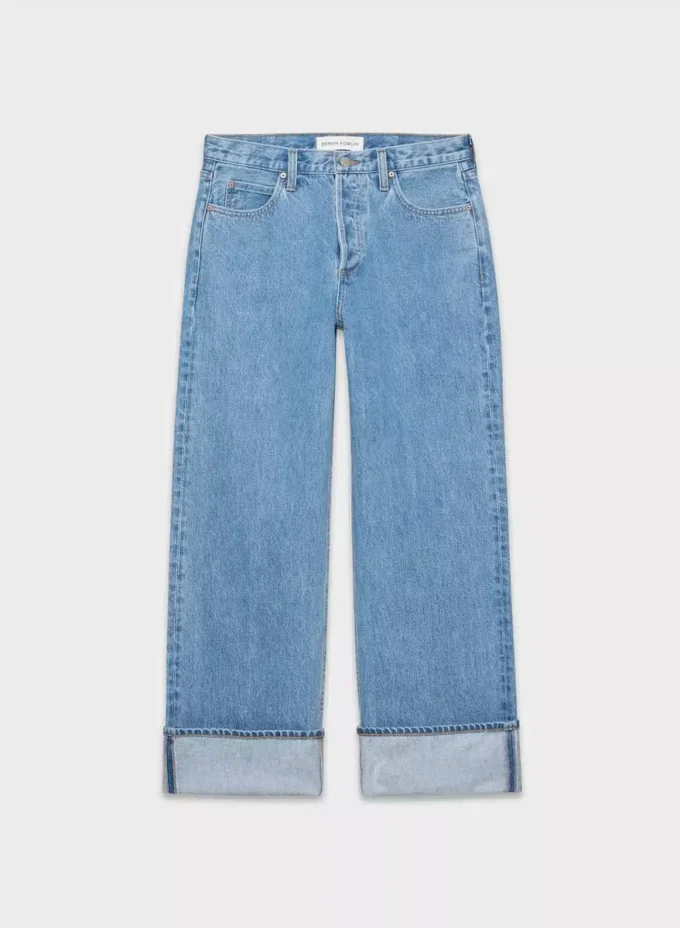 Denim Forum Die Vintage Lo-Rise Cuffed Jeans im Stil der 90er Jahre Denim Forum Die Vintage Lo-Rise Cuffed Jeans im Stil der 90er Jahre