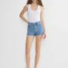 Denim Forum Jodie Hi-rise Mini Denim Short Denim Forum Jodie Hi-rise Mini Denim Short