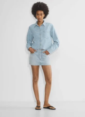 Denim Forum The ’80s Comfy Waist Denim Shirt