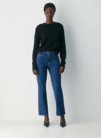 Denim Forum Uma Curve-Fit-Jeans mit hoher Leibhöhe und geradem Bein