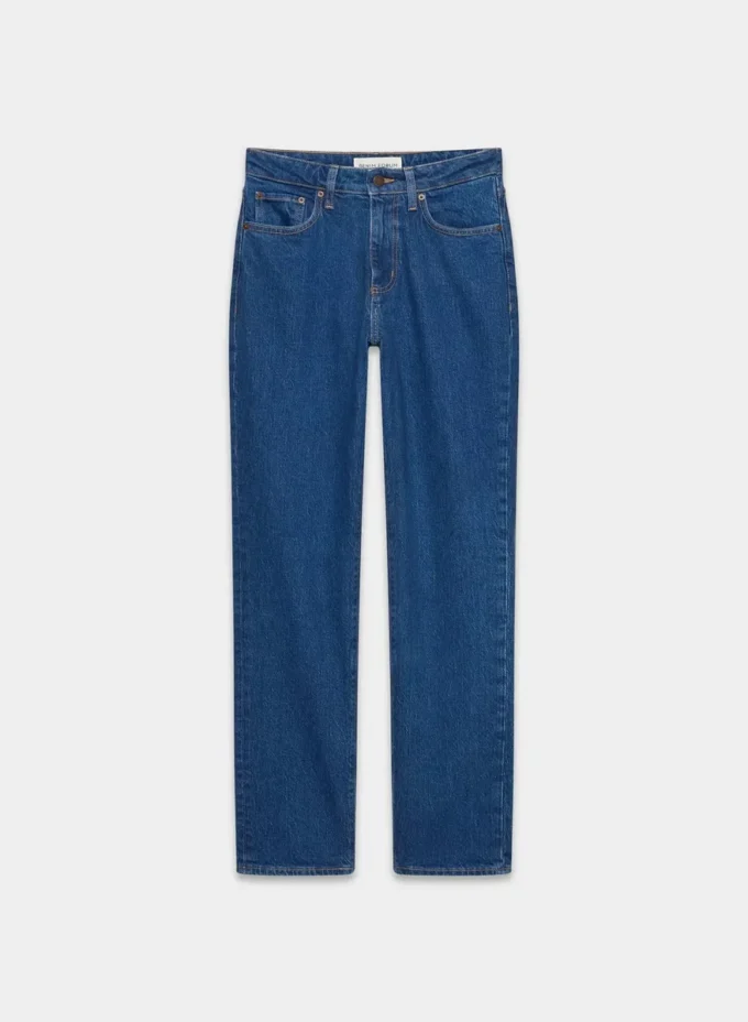 Denim Forum Uma Curve-Fit-Jeans mit hoher Leibhöhe und geradem Bein Denim Forum Uma Curve-Fit-Jeans mit hoher Leibhöhe und geradem Bein
