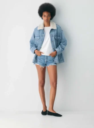 Denim Forum Vintage-Jeansshorts im Stil der 90er Jahre