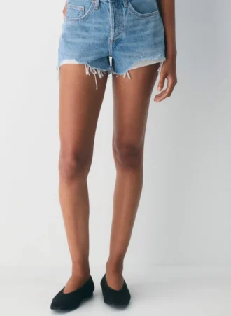 Denim Forum Vintage-Jeansshorts im Stil der 90er Jahre