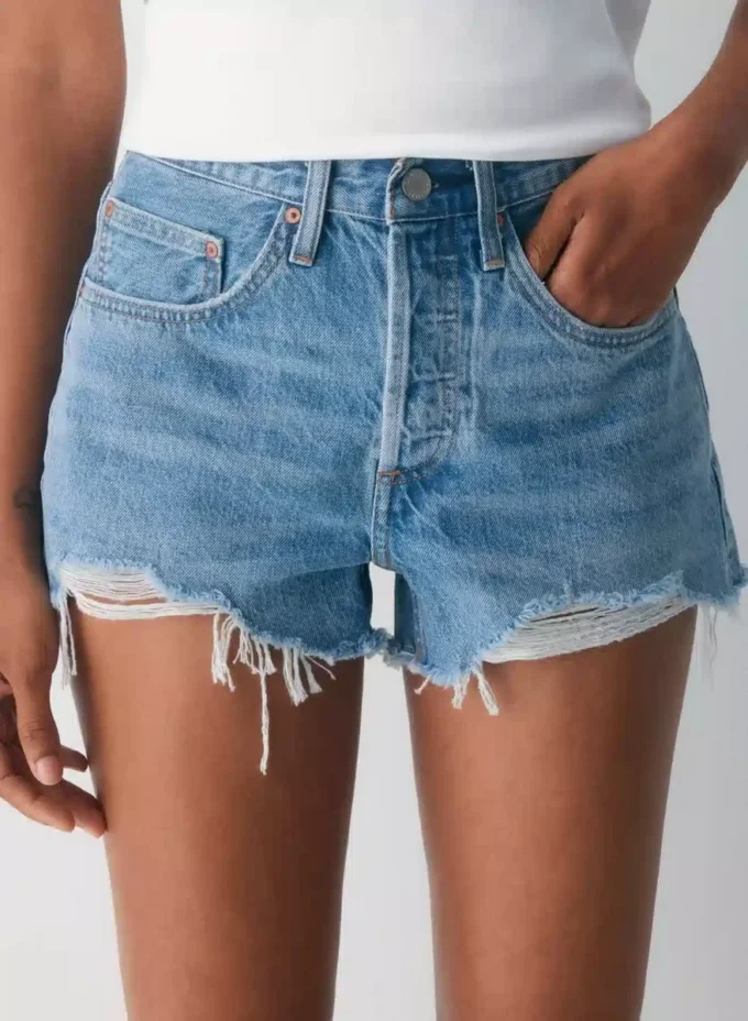 Denim Forum Vintage-Jeansshorts im Stil der 90er Jahre Denim Forum Vintage-Jeansshorts im Stil der 90er Jahre