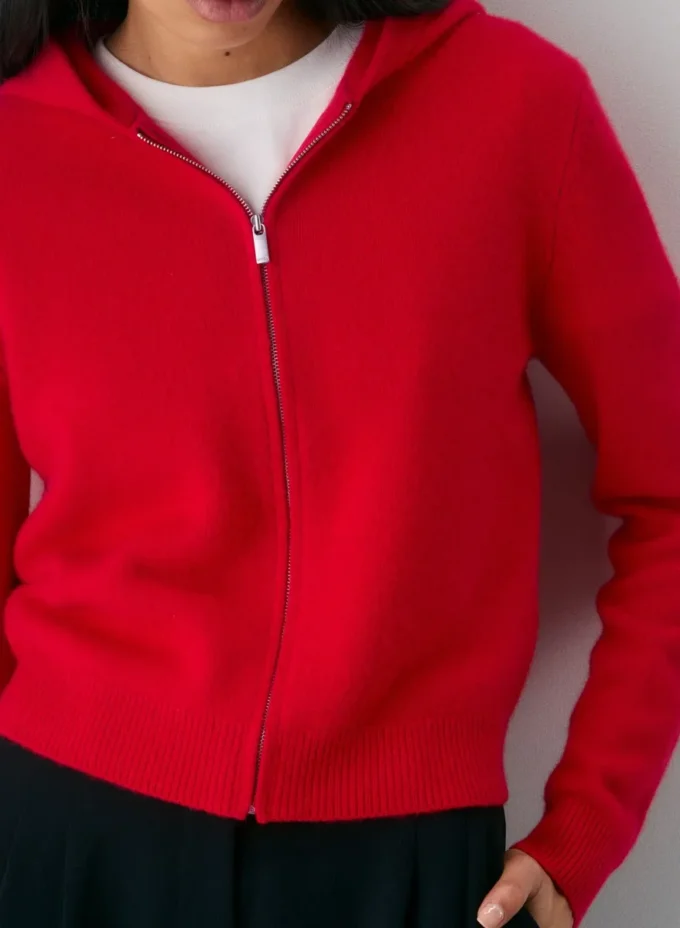 Essential Cashmere Kapuzenjacke mit Reißverschluss Essential Cashmere Kapuzenjacke mit Reißverschluss
