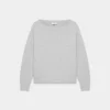 Essential Cashmere Pullover mit lockerem U-Boot-Ausschnitt