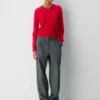 Essential Cashmere Pullover mit V-Ausschnitt