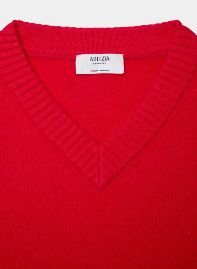Essential Cashmere Pullover mit V-Ausschnitt