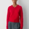 Essential Cashmere Pullover mit V-Ausschnitt