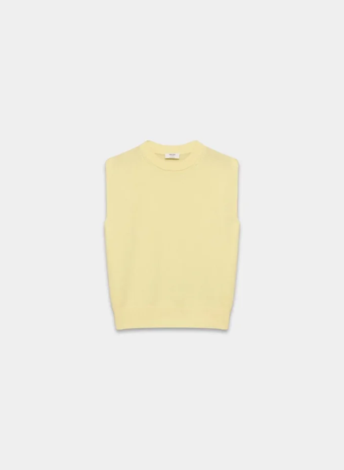 Essential Cashmere Relaxed Crew Vest