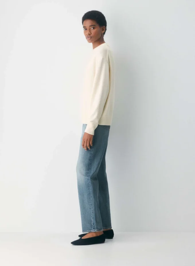 Essential Merinowolle-Pullover mit Rundhalsausschnitt Essential Merinowolle-Pullover mit Rundhalsausschnitt