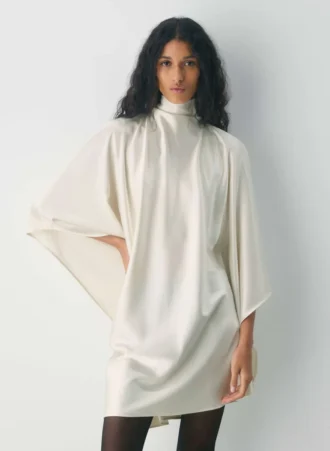 Fan-Satin-Kleid