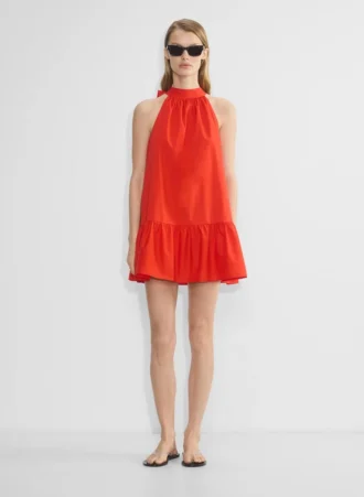 Fawn Poplin-Kleid