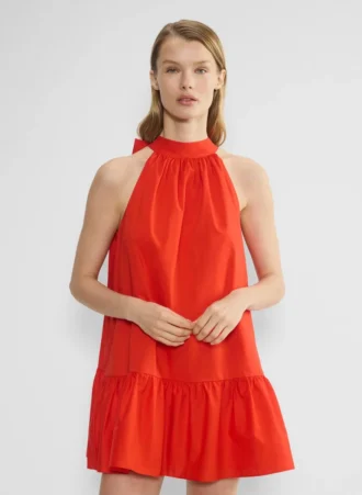 Fawn Poplin-Kleid