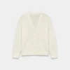 Feather Cashmere Locker geschnittene Strickjacke mit V-Ausschnitt Feather Cashmere Locker geschnittene Strickjacke mit V-Ausschnitt