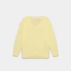 Feather Cashmere Lockerer Pullover mit V-Ausschnitt