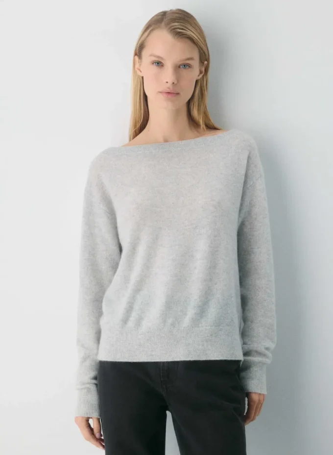 Feather Cashmere Relaxed Boatneck Sweater Feather Cashmere Relaxed Boatneck Sweater