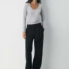 Feine Merinowolle Pullover mit Rundhalsausschnitt