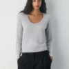 Feine Merinowolle Pullover mit Rundhalsausschnitt