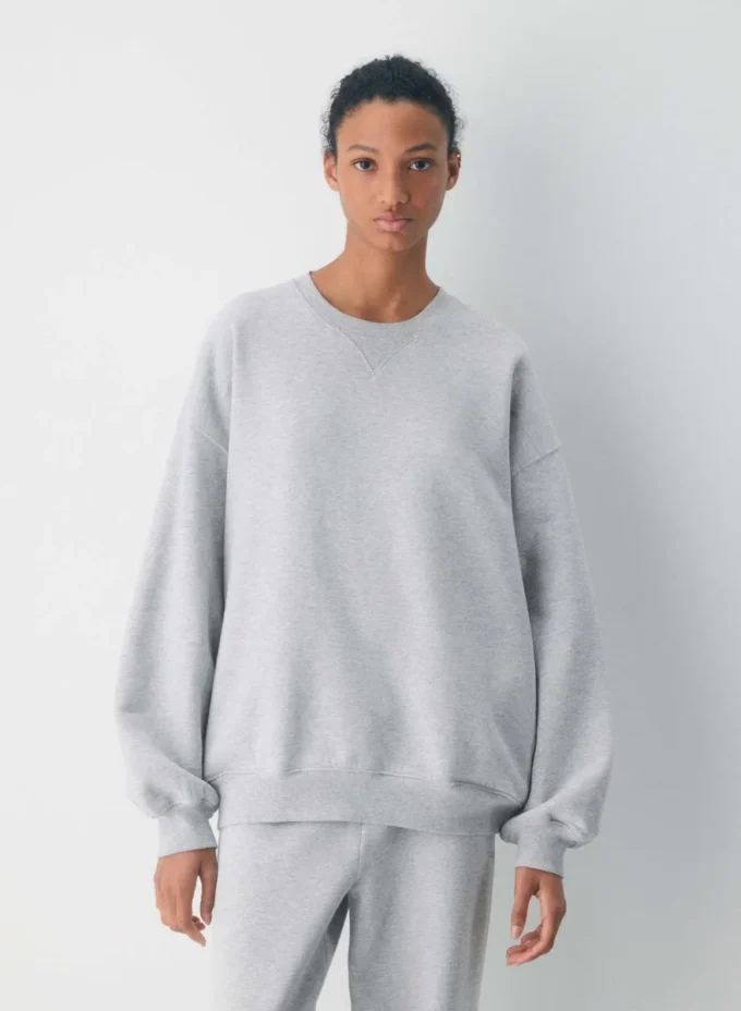 gemütliches Sweatfleece Neues Mega Crew Sweatshirt