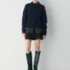 Heritage Knit Merino Wool Crew Hi-Hip Sweater Heritage Knit Merino Wool Crew Hi-Hip Sweater