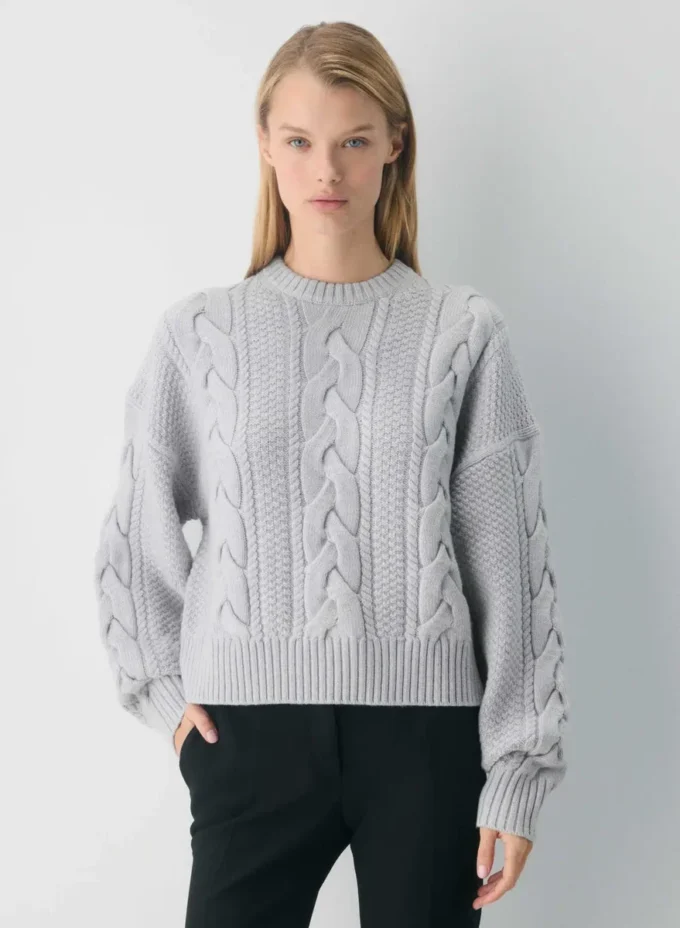 Heritage Knit Merino Wool Crew Hi-Hip Sweater Heritage Knit Merino Wool Crew Hi-Hip Sweater