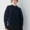 Heritage Knit Merino Wool Crew Hi-Hip Sweater Heritage Knit Merino Wool Crew Hi-Hip Sweater
